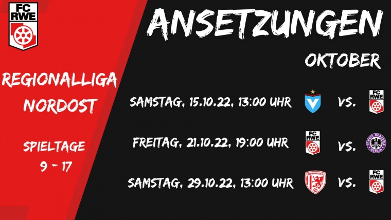 Ansetzungen Spieltage 9-17